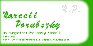 marcell porubszky business card